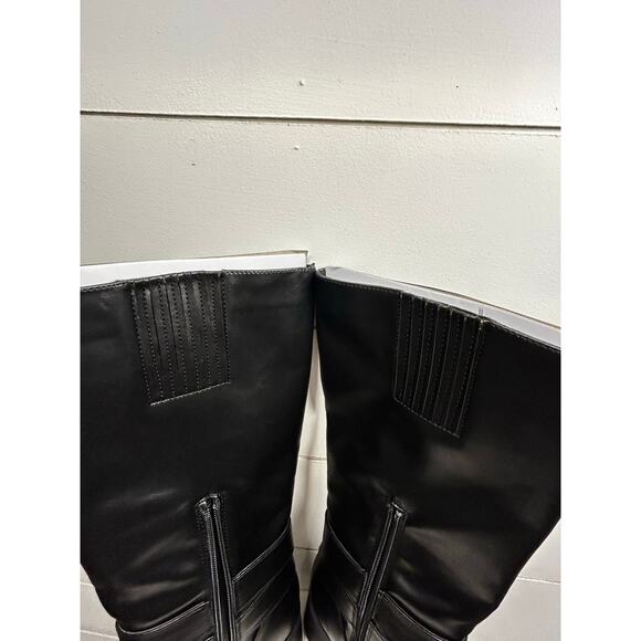 NIB-The Drop Women's Sage Tall Biker Boot w/ Buckles Backl Size 9 NEW - Picture 6 of 13